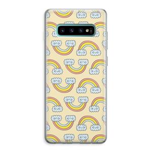 CaseCompany Regenboog: Samsung Galaxy S10 Plus Transparant Hoesje