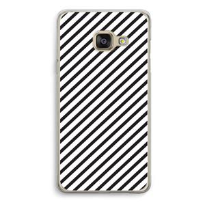 CaseCompany Strepen zwart-wit: Samsung A3 (2017) Transparant Hoesje