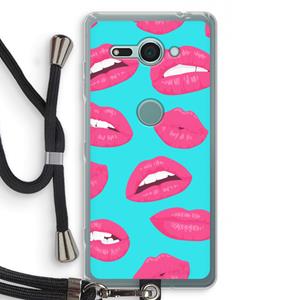 CaseCompany Bite my lip: Sony Xperia XZ2 Compact Transparant Hoesje met koord