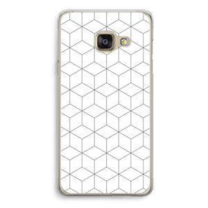 CaseCompany Zwart-witte kubussen: Samsung A3 (2017) Transparant Hoesje