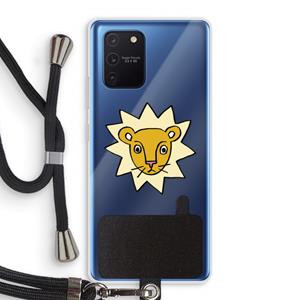 CaseCompany Kleine leeuw: Samsung Galaxy Note 10 Lite Transparant Hoesje met koord