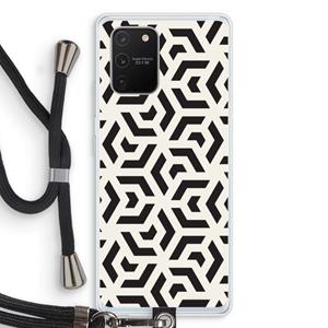CaseCompany Crazy pattern: Samsung Galaxy S10 Lite Transparant Hoesje met koord