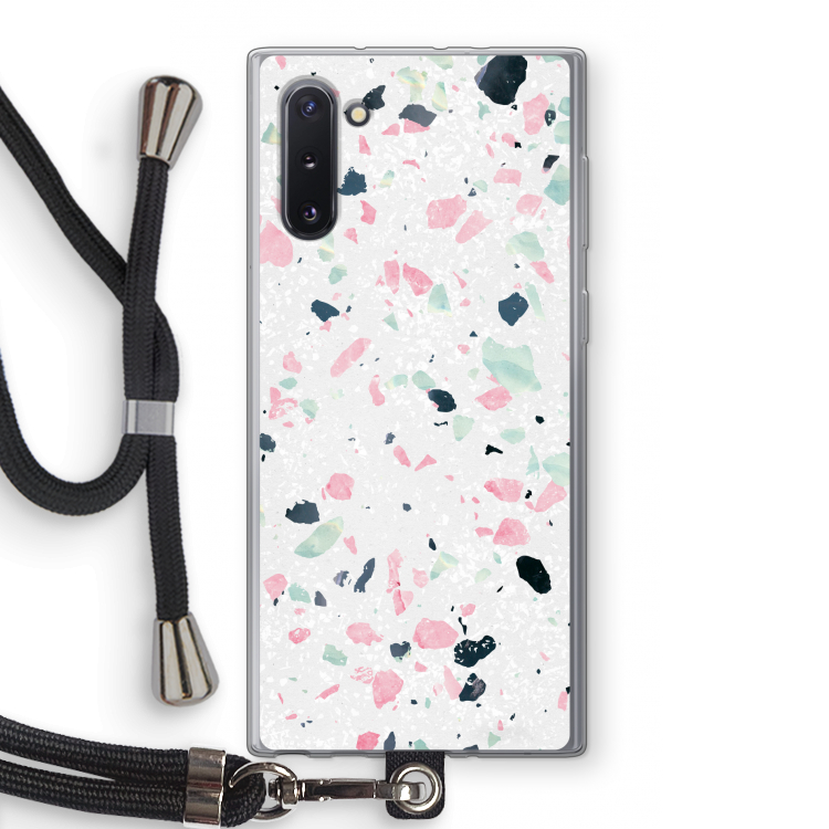 CaseCompany Terrazzo N°3: Samsung Galaxy Note 10 Transparant Hoesje met koord