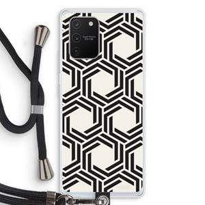 CaseCompany Geometrisch patroon: Samsung Galaxy S10 Lite Transparant Hoesje met koord