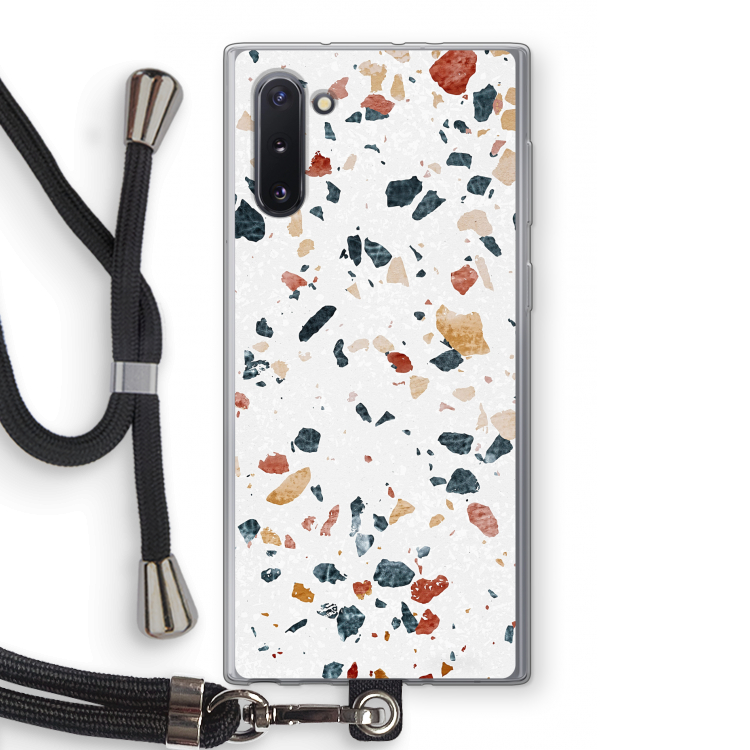 CaseCompany Terrazzo N°4: Samsung Galaxy Note 10 Transparant Hoesje met koord