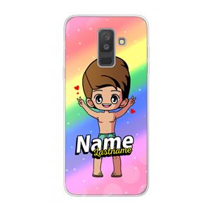 CaseCompany Chibi Maker man: Samsung Galaxy A6 Plus (2018) Transparant Hoesje