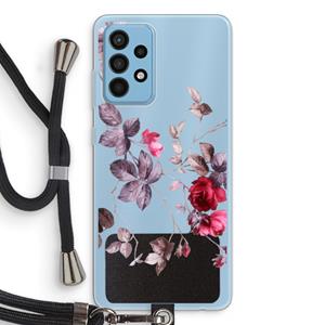 CaseCompany Mooie bloemen: Samsung Galaxy A52 Transparant Hoesje met koord