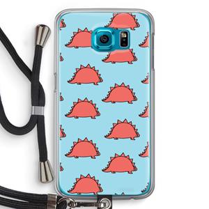 CaseCompany Dinosawrr: Samsung Galaxy S6 Transparant Hoesje met koord