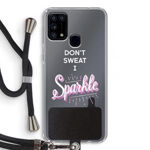 CaseCompany Sparkle quote: Samsung Galaxy M31 Transparant Hoesje met koord