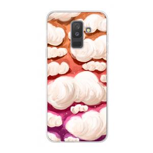 CaseCompany Katoen Wolken: Samsung Galaxy A6 Plus (2018) Transparant Hoesje