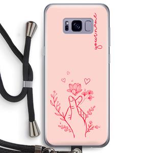 CaseCompany Giving Flowers: Samsung Galaxy S8 Transparant Hoesje met koord