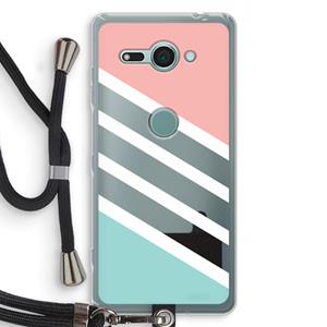 CaseCompany Strepen pastel: Sony Xperia XZ2 Compact Transparant Hoesje met koord