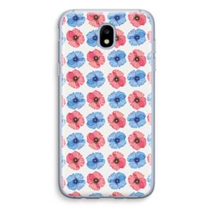 CaseCompany Klaproosjes: Samsung Galaxy J5 (2017) Transparant Hoesje