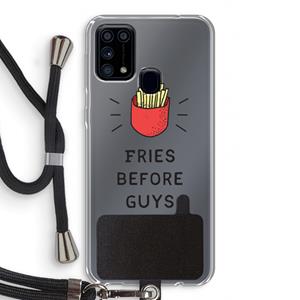 CaseCompany Fries before guys: Samsung Galaxy M31 Transparant Hoesje met koord
