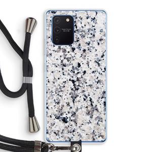 CaseCompany Gespikkelde marmer: Samsung Galaxy Note 10 Lite Transparant Hoesje met koord