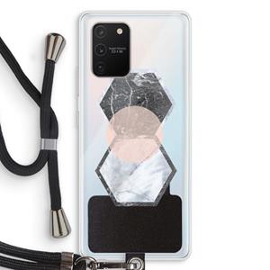 CaseCompany Creatieve toets: Samsung Galaxy S10 Lite Transparant Hoesje met koord