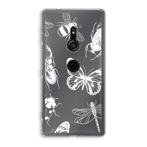 CaseCompany Tiny Bugs: Sony Xperia XZ2 Transparant Hoesje