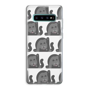 CaseCompany Cats: Samsung Galaxy S10 Plus Transparant Hoesje