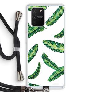 CaseCompany Lange bladeren: Samsung Galaxy S10 Lite Transparant Hoesje met koord