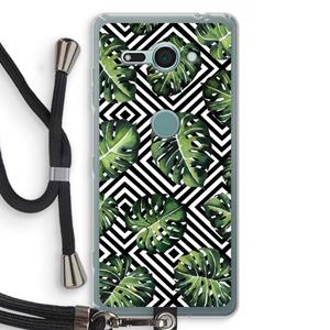 CaseCompany Geometrische jungle: Sony Xperia XZ2 Compact Transparant Hoesje met koord