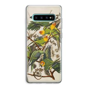 CaseCompany Carolinaparkiet: Samsung Galaxy S10 Plus Transparant Hoesje