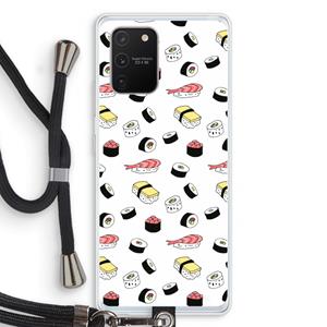 CaseCompany Sushi time: Samsung Galaxy S10 Lite Transparant Hoesje met koord