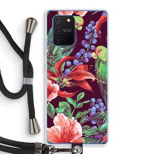 CaseCompany Papegaaien: Samsung Galaxy Note 10 Lite Transparant Hoesje met koord