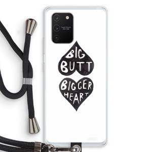 CaseCompany Big butt bigger heart: Samsung Galaxy S10 Lite Transparant Hoesje met koord