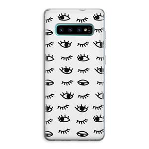 CaseCompany Eye pattern #2: Samsung Galaxy S10 Plus Transparant Hoesje