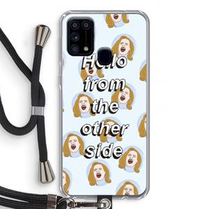 CaseCompany Hello: Samsung Galaxy M31 Transparant Hoesje met koord