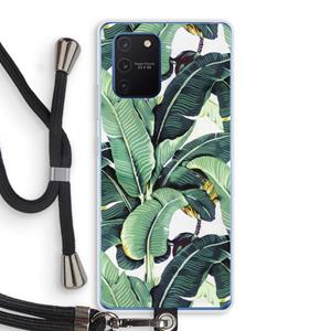 CaseCompany Bananenbladeren: Samsung Galaxy Note 10 Lite Transparant Hoesje met koord