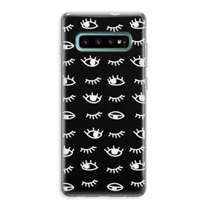 CaseCompany Eye pattern #3: Samsung Galaxy S10 Plus Transparant Hoesje
