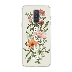 CaseCompany Hello bloemen: Samsung Galaxy A6 Plus (2018) Transparant Hoesje
