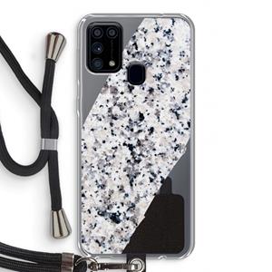 CaseCompany Gespikkelde marmer: Samsung Galaxy M31 Transparant Hoesje met koord