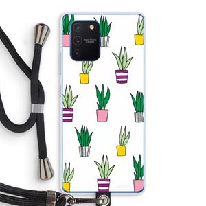 CaseCompany Sanseveria: Samsung Galaxy Note 10 Lite Transparant Hoesje met koord