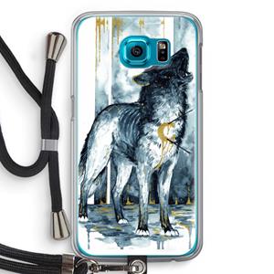 CaseCompany Bleeding Soul: Samsung Galaxy S6 Transparant Hoesje met koord