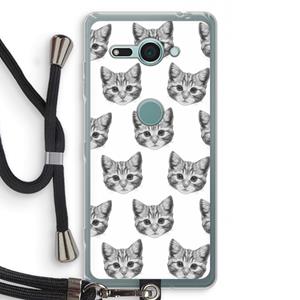 CaseCompany Kitten: Sony Xperia XZ2 Compact Transparant Hoesje met koord