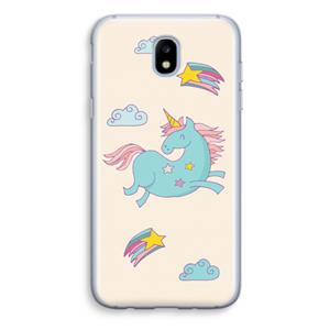 CaseCompany Vliegende eenhoorn: Samsung Galaxy J5 (2017) Transparant Hoesje