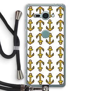 CaseCompany Musketon Anchor: Sony Xperia XZ2 Compact Transparant Hoesje met koord