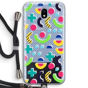 CaseCompany 8-bit N°1: Samsung Galaxy J5 (2017) Transparant Hoesje met koord