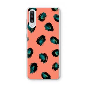 CaseCompany Pink Cheetah: Samsung Galaxy A70 Transparant Hoesje