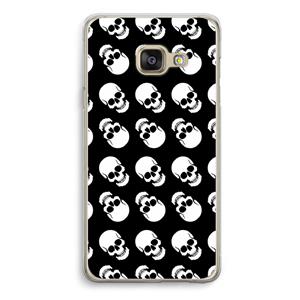 CaseCompany Musketon Skulls: Samsung A3 (2017) Transparant Hoesje