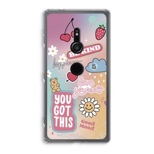 CaseCompany Positivity: Sony Xperia XZ2 Transparant Hoesje