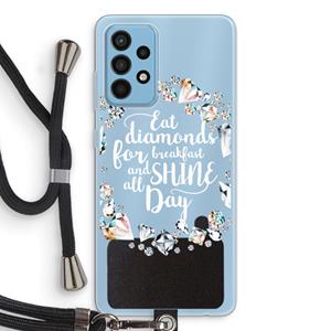 CaseCompany Diamonds: Samsung Galaxy A52 Transparant Hoesje met koord