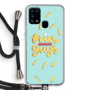 CaseCompany Always fries: Samsung Galaxy M31 Transparant Hoesje met koord