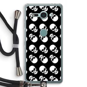 CaseCompany Musketon Skulls: Sony Xperia XZ2 Compact Transparant Hoesje met koord
