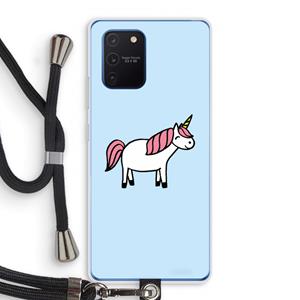 CaseCompany Eenhoorn: Samsung Galaxy Note 10 Lite Transparant Hoesje met koord