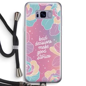 CaseCompany Good stories: Samsung Galaxy S8 Transparant Hoesje met koord