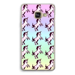 CaseCompany Musketon Unicorn: Samsung A3 (2017) Transparant Hoesje