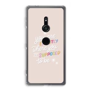 CaseCompany Right Place: Sony Xperia XZ2 Transparant Hoesje